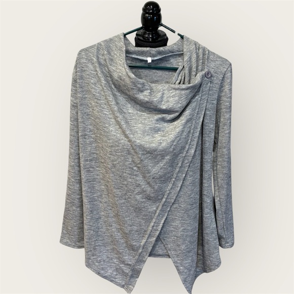 Gray Women's Drape Tunic - Picture 1 of 5